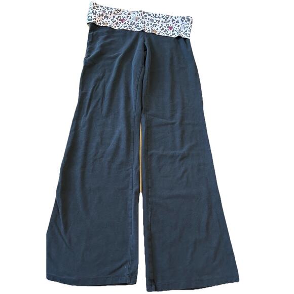 Y2K Victoria Secret Fold Over Leggings Cheetah Yoga Flare Leg Pant Women Large - Picture 16 of 16